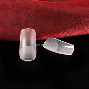 Nadeco Full Buffed Square Press on Artificial Fingernails <strong>Extra</strong> <strong>Long</strong> No C Curve <strong>Nail</strong> Art Tips - Product Image 2
