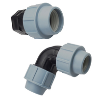 Raccords de compression 20-75 mm pour tuyaux PE, raccords rapides en T pour système d'irrigation goutte à goutte