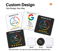 Carte NFC personnalisée pour avis Google, carte en acrylique à toucher pour évaluer, OEM ODM, faible MOQ, personnalisation rapide, 3-7 jours en stock, prête à être expédiée