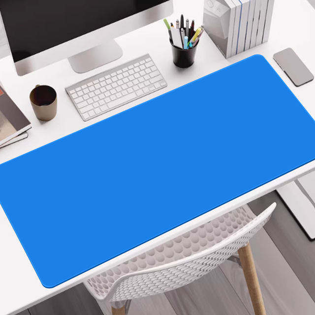 2025 Sublimation Large Size Light Blue Anti-slip Mouse Pad Xxxl Adult Personalized Custom Logo Rubber Gaming Mouse Mat