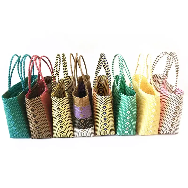 Wholesales Eco-friendly Storage Braiding Laundry Hand Woven Tote