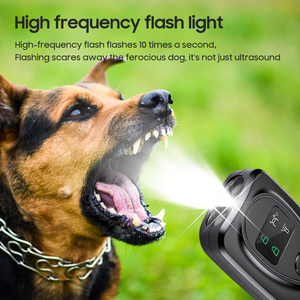 Appareil <span class=keywords><strong>anti</strong></span>-<span class=keywords><strong>aboiement</strong></span> portable rechargeable 3-en-1 pour chien, <span class=keywords><strong>portée</strong></span> de 9,75 m, ultrasonique, avec lumière LED intégrée - Product Image 6