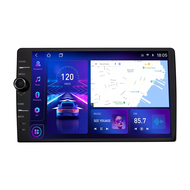 9 Inch Universal Android 10.0 Car Radio 2.5d Touch Screen Gps Navigation Knob Radio Audio Multimedia Player