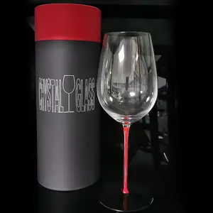 Calice di vetro di cristallo colorato di lusso leggero di grande capacità bordeaux bicchiere di vino rosso papillon tulipano bicchiere di vino