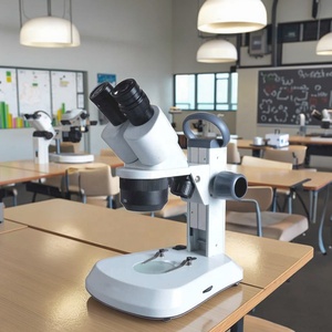 <span class=keywords><strong>Microscope</strong></span> stéréo binoculaire à poignée ASH-93E avec 3 grossissements d'objectif (1x 2x 4x) et lumière transmise et incidente par LED - Product Image 2