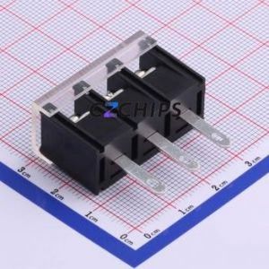 KF48H-9.5-3P Barrier Terminal Block Through hole Component (THT),P=9.5mm Connector With Cover Plate 9.5mm 1x3P Straight Pin - Product Image 2