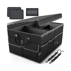 Organizer Pieghevole per Bagagliaio con Fondo Antiscivolo, Contenitore Multi-Scomparto, Cinghia di Fissaggio Regolabile per Auto e SUV - Product Image 1