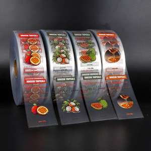 ฉลากกันน้ำแบบใส Douceur Tropicale สำหรับติดเอง วัสดุ PET รูปทรงสี่เหลี่ยมผืนผ้า สำหรับบรรจุภัณฑ์เจลอาบน้ำขนาด 250 มล. สำหรับผลิตภัณฑ์ดูแลส่วนบุคคล - Product Image 1