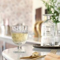 Verre à eau, jus, lait, transparent, côtelé, personnalisé, de style ancien, fabriqué à la machine, 300 ml, 350 ml, Low Ball, Highball