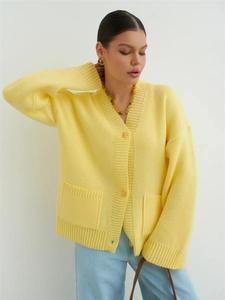 Cárdigan Oversize Casual de Punto Grueso con Botones para <span class=keywords><strong>Mujer</strong></span> - Product Image 3