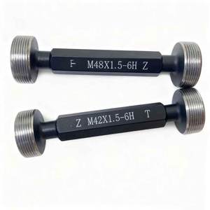 Metrische stalen schroefplugmeters hoge nauwkeurigheid 0,01 Go/No-Go draad nieuw ontwerp voor precisie metingen GCr15 materiaal - Product Image 1