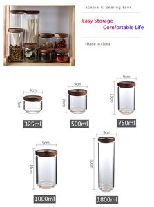Haute Borosilicate Verre Cogne le Conteneur de Stockage De Nourriture De pot à épices 325ml 500ml 750ml 1000ml 1800ml - Product Image 4
