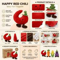 Maßgefertigtes Wassermelonen-Plüschtier Kissen Paprika Birne Weiche Gefüllte Plüsch-Obst-Gemüse-Puppen für Sofa