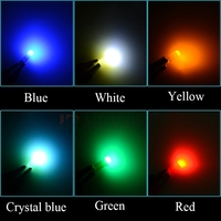 Lampes LED Auto 12V 24V 74 T5 COB 1SMD, ampoules LED de voiture, tableau de bord, lumière de coin, indicateur lumineux, rouge, bleu, vert, jaune