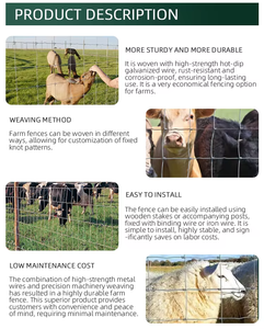Yuking Wholesale Crimped Welded <b>Wire</b> <b>Mesh</b> Iron Fencing Panels for Cattle Sheep Horse Corral Pasture Farm Fence 2.0-3.0mm - Product Image 6
