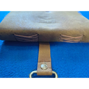 New Printed Genuine Leather Cover Journal Bound Unique Leather Notebooks Custom Logo Eco-friendly Paper <b>Lock</b> Closure - Product Image 3