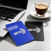 Etiqueta Mini RFID NFC de PVC Negro Mate Personalizada, Tarjeta Digital de Negocios/Membresía, Pago con Código QR para Hoteles, Compartir Instantáneamente en Redes Sociales