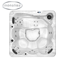 Monalisa – baignoire autoportante rectangulaire populaire pour 5 personnes, baignoire d'extérieur, jacuzzi spa, bain de glace, sauna à plongée froide