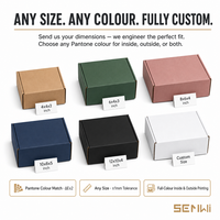 Boîte d'expédition en carton ondulé kraft personnalisée avec impression couleur sur le couvercle intérieur, emballage d'expédition e-commerce en gros, faible MOQ