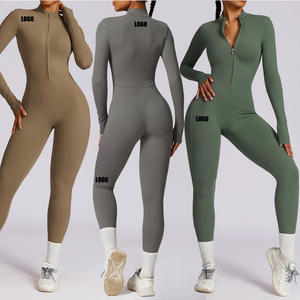 Tuta Intera SHINBENE da Donna con Zip, Maniche Lunghe, Aderente per Fitness - Product Image 1