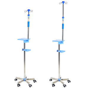 Statif Infus Medis Tiang Infus Rumah Sakit Tiang <span class=keywords><strong>IV</strong></span> Portabel Baja dengan Lima Roda Tiang Infus Rumah Sakit - Product Image 5