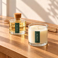AIKUN : Ensemble diffuseur de parfum et bougie parfumée au design unique et exquis, idéal pour les cadeaux spa, expédition directe usine