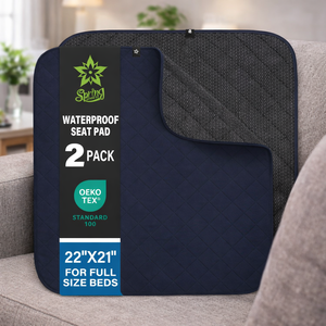 Protector de Cama Impermeable y Reutilizable, Lavable, para Incontinencia, Paquete de 2 - Product Image 1