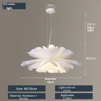 JYLIGHTING Lustre de style nordique Fleur Pétale Lampe Design simple Salle de mariage moderne Suspension