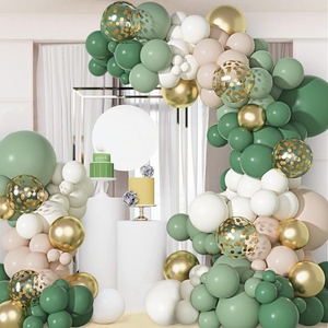 Vente chaude rétro haricot vert avocat vert Latex <span class=keywords><strong>ballon</strong></span> guirlande 110 pièces <span class=keywords><strong>ballon</strong></span> arc pour bébé douche Graduation nouveauté - Product Image 1