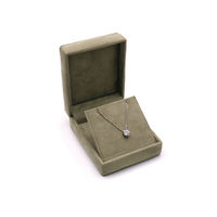 Boîte d'emballage pour bijoux en plastique avec couvercle en velours carré personnalisé EVERWIN, boîte cadeau de haute qualité