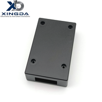 Boîtier de jonction rectangulaire en plastique ABS noir, montable, pour circuit imprimé de signalisation, boîtier électronique à découper soi-même