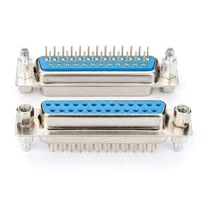 ขั้วต่อ D-SUB 25 พิน DB25 ตัวเมีย คุณภาพสูง แบบ 180 องศา สำหรับ PCB ชนิด V/T พร้อม 4-40 #   ถั่ว - Product Image 5