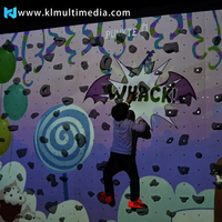 Permainan Dinding Panjat Interaktif untuk Anak-Anak Mesin Proyeksi Interaktif Dalam Ruangan Realitas Tertambah Sistem Elektrik Rock Kinect