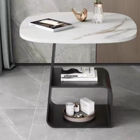 Table basse en marbre et fer, moderne, durable, de luxe léger, simple, pour salon, directement de l'usine