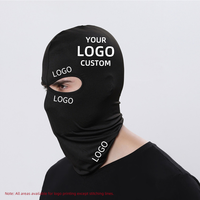 . Cagoule respirante à 2 trous avec logo personnalisé, masque facial, doublure de casque, masque de ski pour hommes et femmes, cyclisme, moto, cagoule tactique