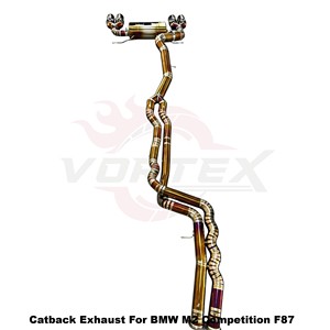 Tubo de Escape Central Individual de Titanio Vortex Performance para BMW M2 Competition F87, Longitud Igualada, Válvula Electrónica, Silenciador Ajustable - Product Image 6