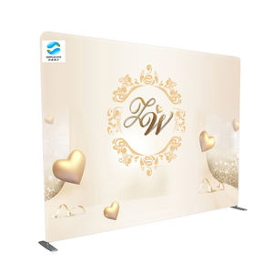 तेजी से सेटअप पोर्टेबल एल्यूमीनियम कपड़े मुक्त खड़े डबल साइड शादी पृष्ठभूमि स्टैंड - Product Image 5