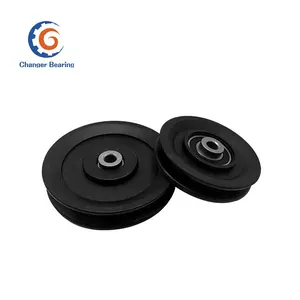 plastic nylon gym pulley with bearing OD 3.5 inch 90mm gym pulley, shaft size 10mm