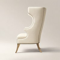 Fauteuil d'appoint moderne de luxe rembourré avec dossier haut et garniture cloutée, idéal pour hôtels de luxe et mobilier de maison