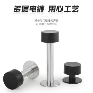 Stainless Steel Door Stop With Rubber Tip Wall Mount Minimalist Design Durable For Bedroom Door Protection - Product Image 5