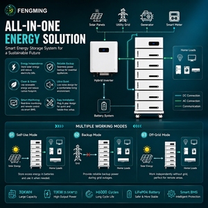 Sistema de Energía Solar Fuera de la Red con Batería Apilable de Alta Capacidad - Product Image 4