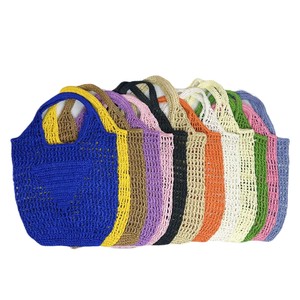 Sac fourre-tout en paille tressée fait main Hongze Arts And Crafts, taille moyenne, poche ouverte, collection Printemps 2023, usage quotidien - Product Image 4