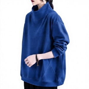 เสื้อสเวตเชิ้ตผู้หญิงราคาถูก ทรงหลวม คอเต่า แขนยาว สำหรับฤดูใบไม้ร่วง ผลิตจากผ้าวอร์สเตด สไตล์แบ็กกี้ เป็นมิตรต่อสิ่งแวดล้อม - Product Image 6