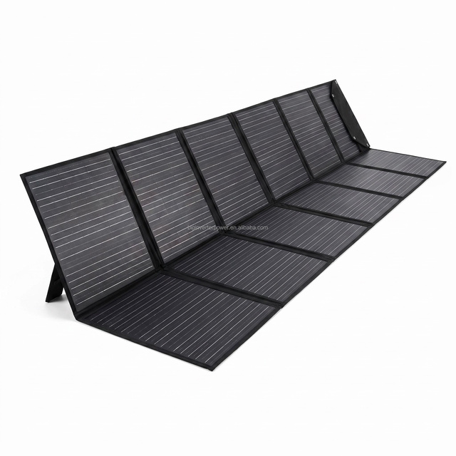 600W Foldable Solar Panel 12PCS 6x2 Design 19.8-39.6V with 5M Cable for Portable Power Station RV Camping Emergency Home Use