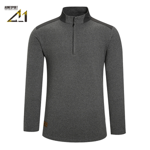 Camiseta Térmica de Manga Larga para Hombre Aonesport, Tejido de Forro Polar, Secado Rápido, Estilo Safari, Corte Regular, Color Sólido - Product Image 1