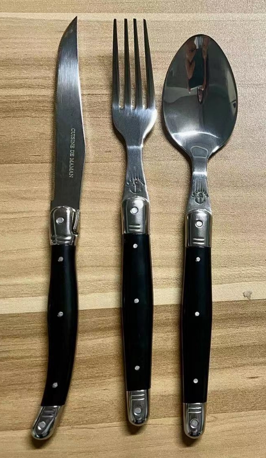 Black - Knife fork spoon -3PCS
