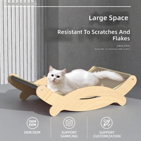 Lit à gratter pour chat en sisal en forme de chaise longue OEM/ODM, résistant à l'usure, sans écaillage, double usage pour le repos et le tranchage des griffes