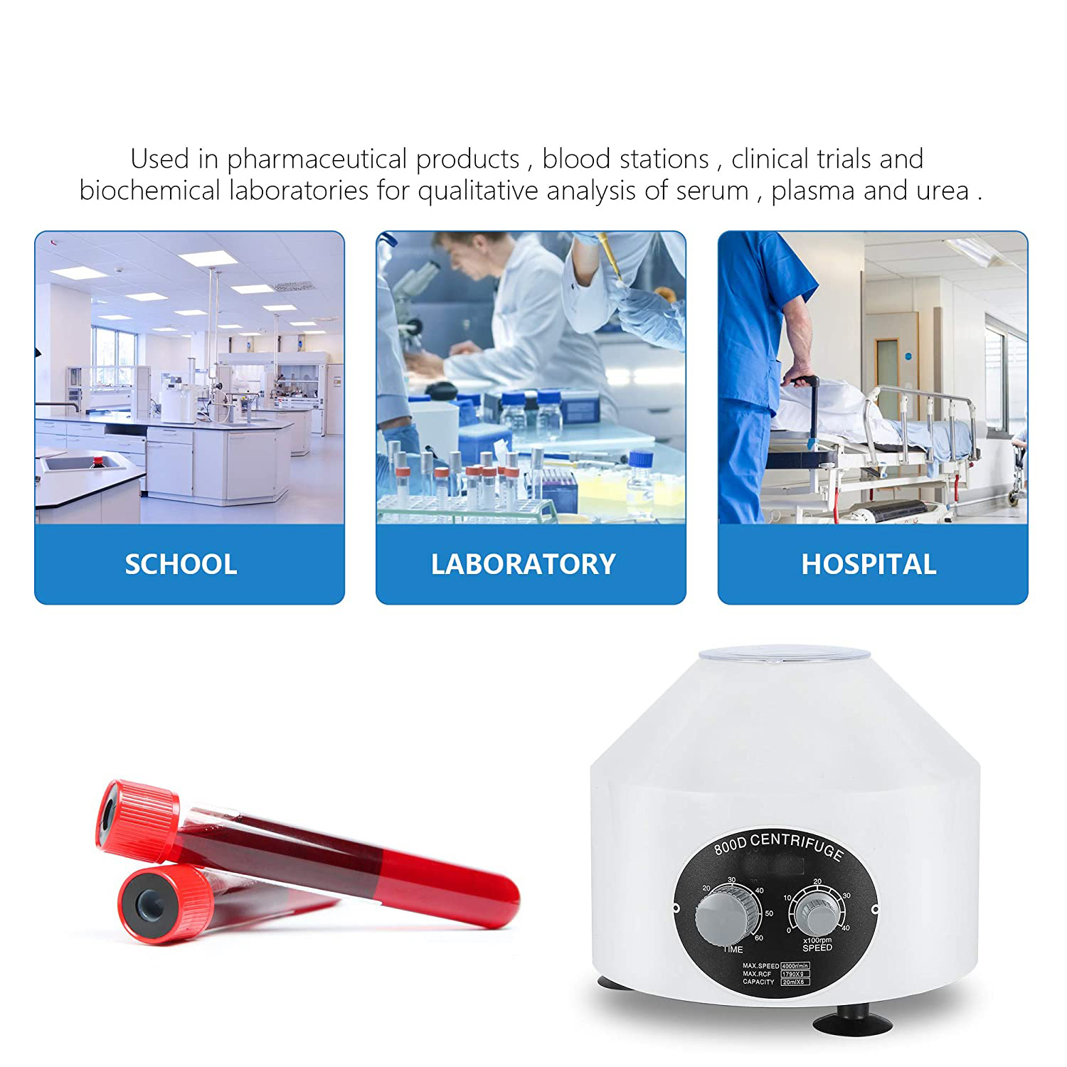 800D Portable Laboratory Centrifuge - Cheap Price & Efficiency