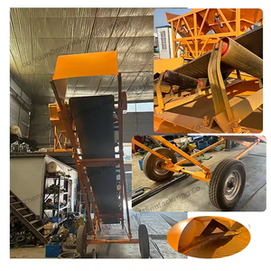 Hochladen des tragbaren Seitenwand band förderers, der Zement rohstoff im Zementwerk fördert - Product Image 3