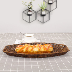 ถาดใส่ผักหวายทรงสี่เหลี่ยมผืนผ้า 40x20x4 ซม. ทอมือ สำหรับร้านอาหารหม้อไฟ - Product Image 2
